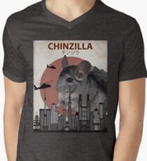 Chinzilla - Giant Chinchilla Monster Men's V-Neck T-Shirt
