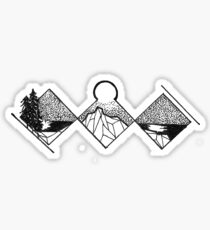 Pacific NW Inspired Geometric Flash Print Sticker