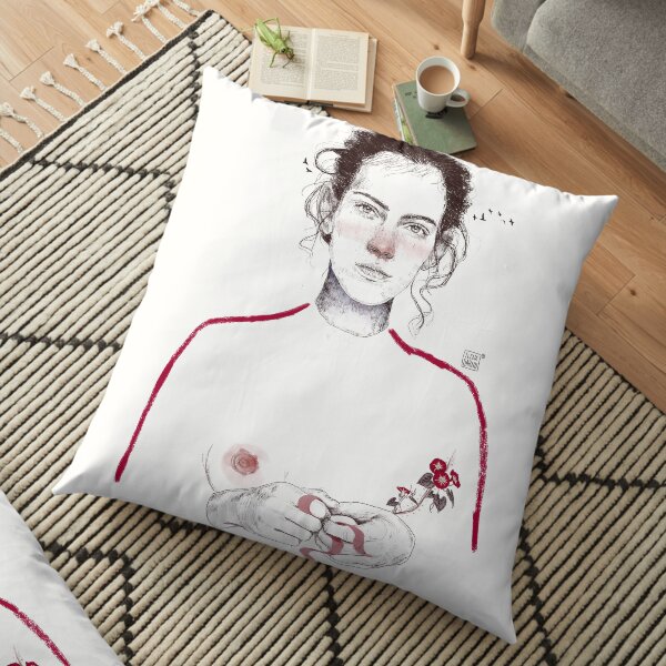 LA LUCHADORA by elenagarnu Floor Pillow