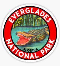 Pegatina Parque Nacional Everglades Florida Alligator Vintage Travel