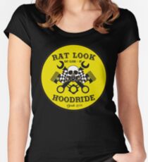 RAT LOOK , HOODRIDE , HOT ROD. Women's Fitted Scoop T-Shirt