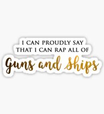 Hamilton: Guns and Ships Sticker