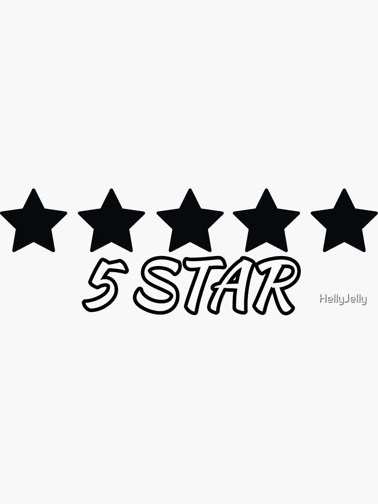 &ldquo;5 Star&rdquo; Sticker by HellyJelly | Redbubble