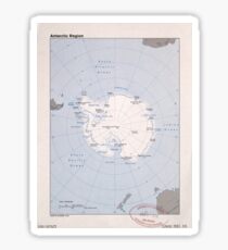 Map of the Antarctic Region (1982) Sticker