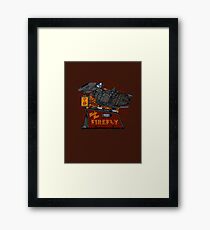 Ride the Firefly w/ Brown Background Framed Print