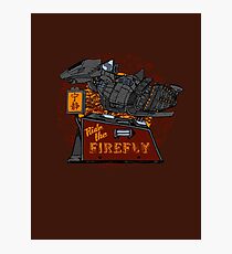Ride the Firefly w/ Brown Background Photographic Print