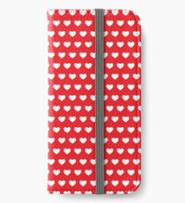 Polka Hearts Red iPhone Wallet/Case/Skin