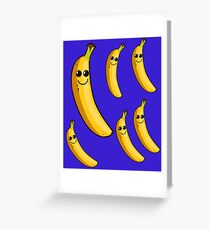 6 bananas Greeting Card