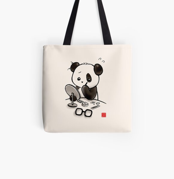 Panda Make-up Allover-Print Tote Bag