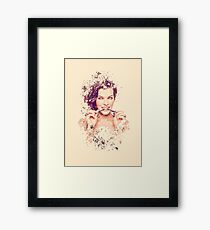 Milla Jovovich splatter painting Framed Print