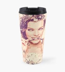 Milla Jovovich splatter painting Travel Mug