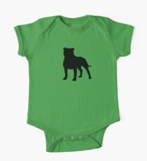Staffordshire Bull Terrier Silhouette(s) One Piece - Short Sleeve