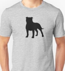 Staffordshire Bull Terrier Silhouette(s) Unisex T-Shirt