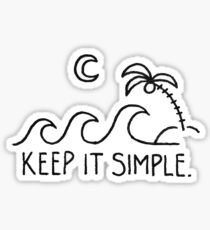 keep it simple beach Sticker