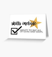 guns and ships Greeting Card