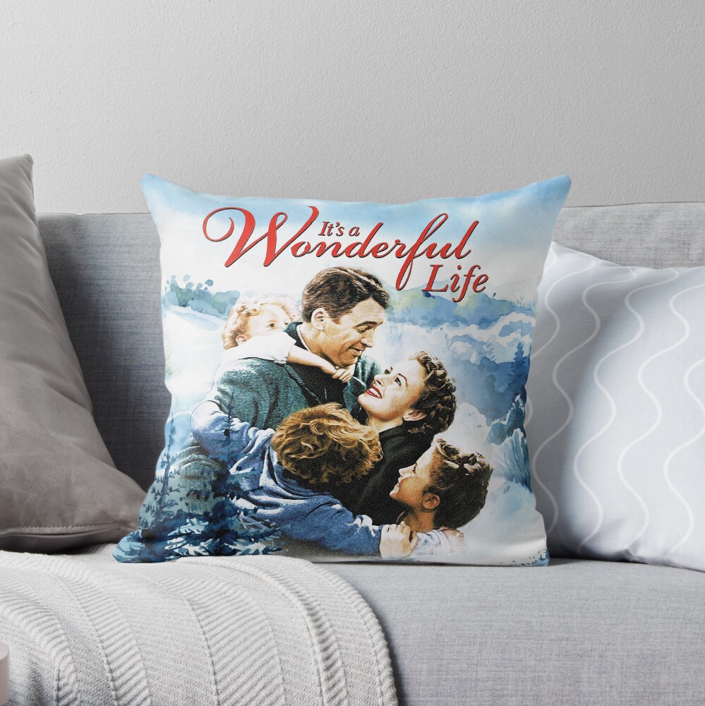 It's a Wonderful Life scene Throw Pillow