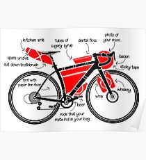 Bikepacking Funny Gear List Poster
