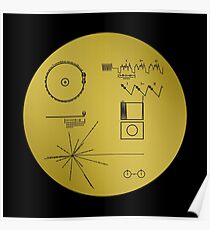 Voyager Goldene Schallplatte Poster