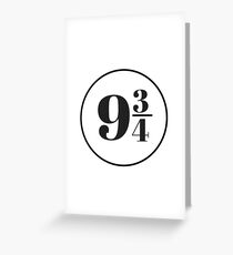 Platform Nine and Three Quarters Greeting Card