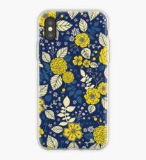 Bright Yellow & Blue Floral Print - Vibrant Flowers iPhone Case