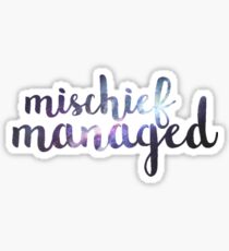 Galaxy Mischief Managed Sticker