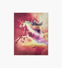 Epic Space Sloth Riding On Unicorn Art Board