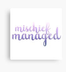 Purple Mischief Managed Metal Print
