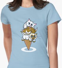 Kitten Cone Women's Fitted T-Shirt