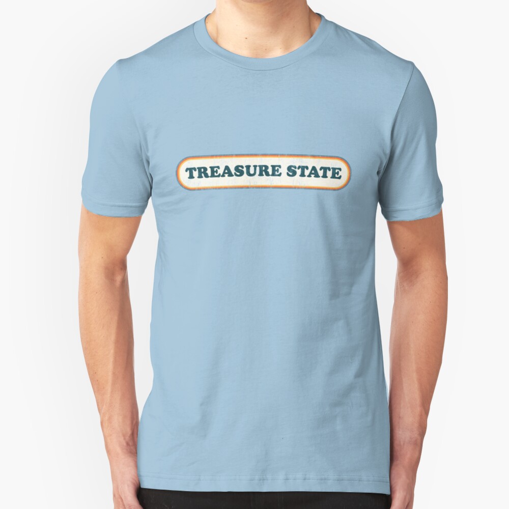 Treasure State | Retro Badge Slim Fit T-Shirt
