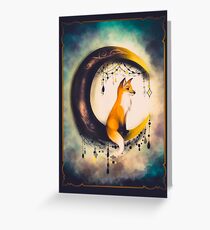 Moon and fox? Greeting Card