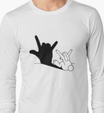 Rabbit Love Hand Shadow Long Sleeve T-Shirt