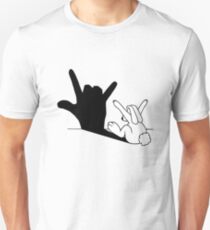 Rabbit Love Hand Shadow Unisex T-Shirt