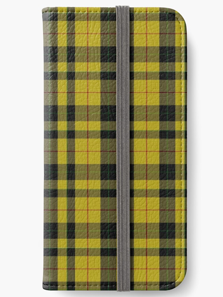 Yellow And Black Clan Scottish Tartan Flannel Plaid Iphone