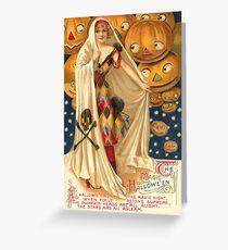 Halloween Vintage 3 (PUMPKIN PEEK) Greeting Card