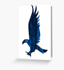 Eagle blue forest Greeting Card