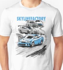 Nissan Skyline GTR Familie Unisex T-Shirt