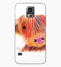 Schottische Hochlandkuh PRiNT 'SWEET SATSUMA' von Shirley MacArthur Hülle & Klebefolie für Samsung Galaxy
