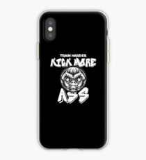 Halloween, Train Harder, Kick MORE Ass, with Demon Pig, Japanese Design, White, Martial Arts and Physical Fitness Motivation iPhone Case