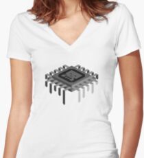 Processor Women's Fitted V-Neck T-Shirt