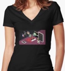 iOS apps Women's Fitted V-Neck T-Shirt