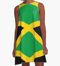 JAMAICA, JAMAICAN, Flag of Jamaica, FULL COVER, Jamaican Flag, Caribbean, Island, Pure & Simple A-Line Dress