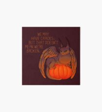 "We May Have Cracks" Pumpkin Gargoyle Art Board