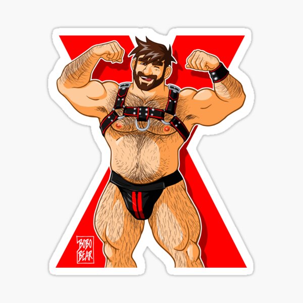 ADAM LIKES HARNESS - RED Sticker