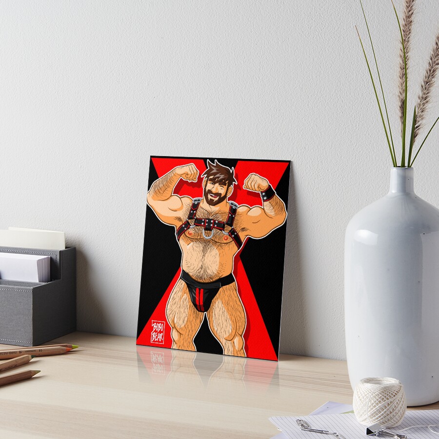 ADAM LIKES HARNESS - RED Art Board Print