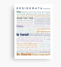 Desiderata - Multi-color Canvas Print