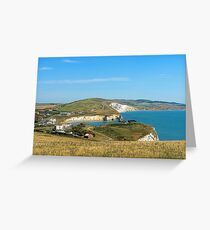 Freshwater Bay From Tennyson Down Greeting Card