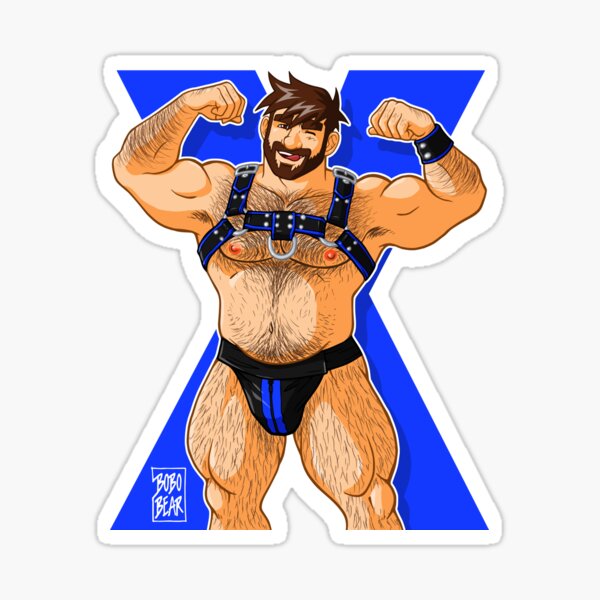 ADAM LIKES HARNESS - BLUE Sticker