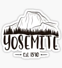 Yosemite National Park California - El Capitan Half Dome 1890 Sticker