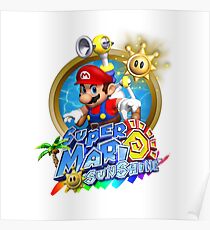 Super Mario Sunshine New Logo Poster