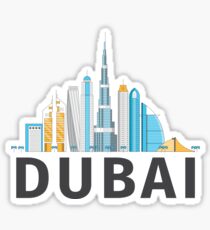 Dubai United Arab Emirates - Burj Khalifa Skyscraper City Skyline Sticker
